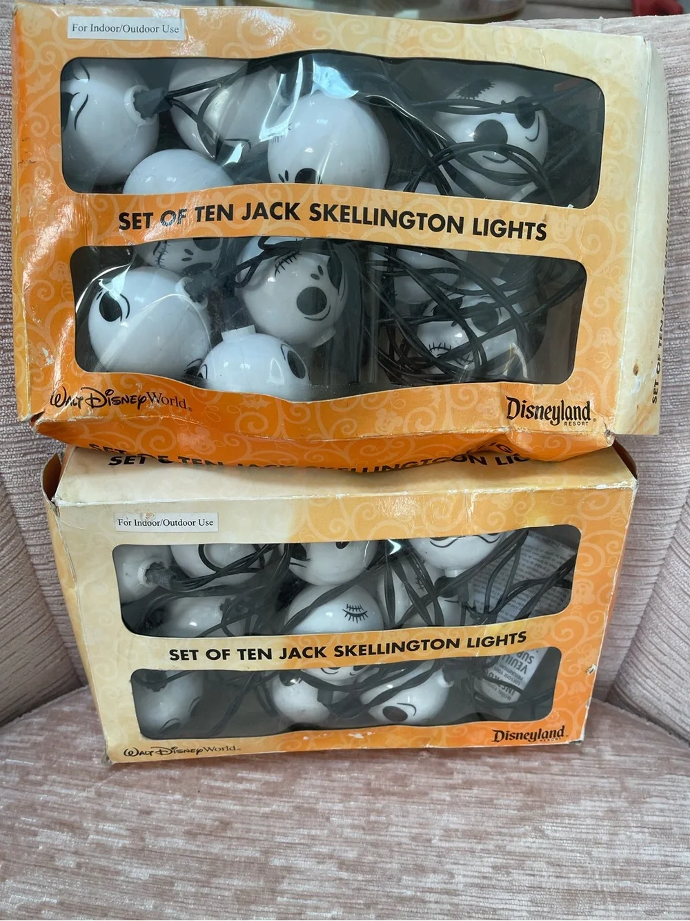 Nightmare Before Christmas Jack Skeleton Lights (2) Sets of 10 Lights See Pics